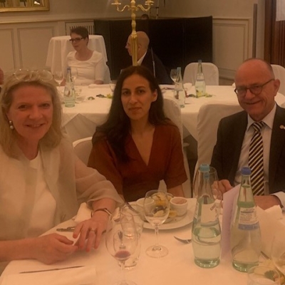 2022 (10. Juni) als Auswahljurymitglied mit Kerstin Risse (START Stiftung Ffm.) und Petya Vicheva (cand.med. in Heidelberg) auf dem Stiftungsfest des Kölner Gymnasial- und Stiftungsfonds (KGSF).
