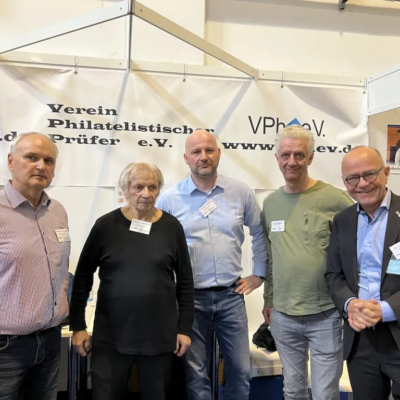 Mai 2023: VPh-Verbandsprüfer auf der IBRA23 Essen, v.l.n.r.: Przemysław Przybek, Heinrich Hubert Jendroszek, Tomasz Napierala, Jörg Lindenau und Jan Ulrich Clauss. Foto: VPheV.de